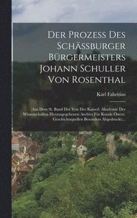 bokomslag Der Proze Des Schburger Brgermeisters Johann Schuller Von Rosenthal