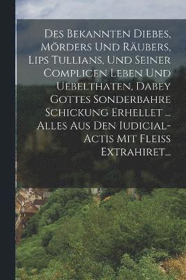 Des Bekannten Diebes, Mrders Und Rubers, Lips Tullians, Und Seiner Complicen Leben Und Uebelthaten, Dabey Gottes Sonderbahre Schickung Erhellet ... Alles Aus Den Iudicial-actis Mit Flei 1