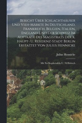 bokomslag Bericht ber Schlachthuser Und Vieh-mrkte In Deutschland, Frankreich, Belgien, Italien, England Und Der Schweiz Im Auftrage Des Magistrats Der K. Haupt- U. Residenz-stadt Berlin Erstattet Von