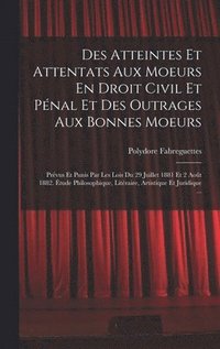 bokomslag Des Atteintes Et Attentats Aux Moeurs En Droit Civil Et Pénal Et Des Outrages Aux Bonnes Moeurs