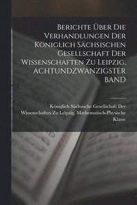 bokomslag Berichte ber Die Verhandlungen Der Kniglich Schsischen Gesellschaft Der Wissenschaften Zu Leipzig, ACHTUNDZWANZIGSTER BAND