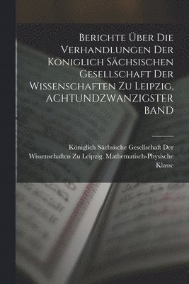 Berichte ber Die Verhandlungen Der Kniglich Schsischen Gesellschaft Der Wissenschaften Zu Leipzig, ACHTUNDZWANZIGSTER BAND 1