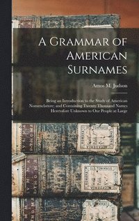 bokomslag A Grammar of American Surnames