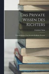 bokomslag Das Private Wissen Des Richters