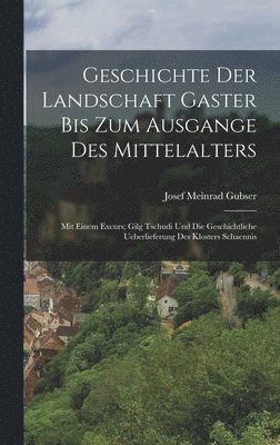 Josef Meinrad Gubser - Geschichte Der Landschaft Gaster Bis Zum Ausgange Des Mittelalters, Inbunden