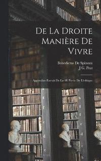 bokomslag De La Droite Manire De Vivre