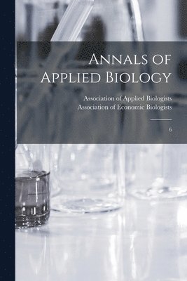 bokomslag Annals of Applied Biology