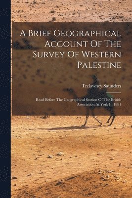 bokomslag Brief Geographical Account Of The Survey Of Western Palestine