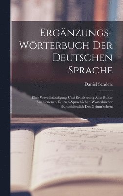 Ergänzungs-wörterbuch Der Deutschen Sprache