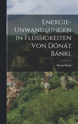 bokomslag Energie-unwandlungen in Flssigkeiten von Dnt Bnki.