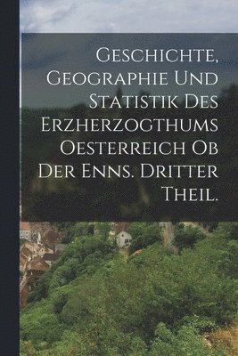 Anonymous - Geschichte, Geographie und Statistik des Erzherzogthums Oesterreich ob der Enns. Dritter Theil., Häftad