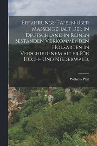 bokomslag Erfahrungs-Tafeln ber Massengehalt der in Deutschland in Reinen Bestnden vorkommenden Holzarten in verschiedenem Alter fr Hoch- und Niederwald.