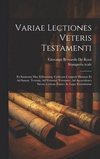 bokomslag Variae Lectiones Veteris Testamenti