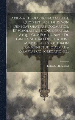 bokomslag Axioma Theologicum, Facienti, Quod Est In Se, Deus Non Denegat Gratiam, Dogmatice, Et Scholastice Consideratum, Atque Cum Positionibus De Gratia Actuali Disputationi Menstruae Expositum In Communi ...