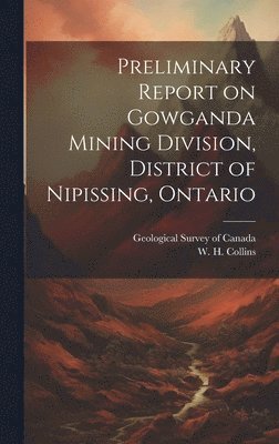 bokomslag Preliminary Report on Gowganda Mining Division, District of Nipissing, Ontario