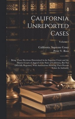 California Unreported Cases 1