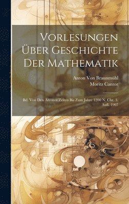 bokomslag Vorlesungen ber Geschichte Der Mathematik