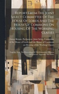 bokomslag Report From The Joint Select Committee Of The House Of Lords And The House Of Commons On Housing Of The Working Classes