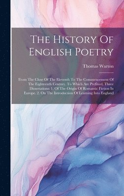 Thomas Warton - History Of English Poetry, Inbunden