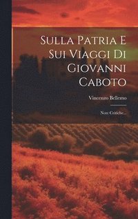 bokomslag Sulla Patria E Sui Viaggi Di Giovanni Caboto