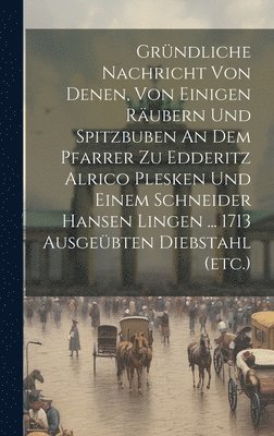 Grndliche Nachricht Von Denen, Von Einigen Rubern Und Spitzbuben An Dem Pfarrer Zu Edderitz Alrico Plesken Und Einem Schneider Hansen Lingen ... 1713 Ausgebten Diebstahl (etc.) 1