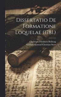 bokomslag Dissertatio De Formatione Loquelae (1781.)