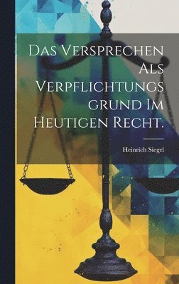 bokomslag Versprechen als Verpflichtungsgrund Im Heutigen Recht.