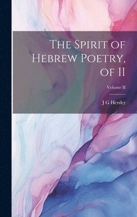 bokomslag Spirit of Hebrew Poetry, of II; Volume II