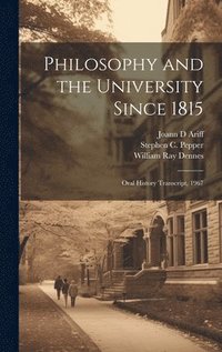 bokomslag Philosophy and the University Since 1815