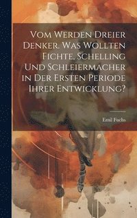 bokomslag Vom Werden dreier Denker. Was wollten Fichte, Schelling und Schleiermacher in der ersten Periode ihrer Entwicklung?