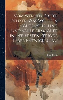 Vom Werden dreier Denker. Was wollten Fichte, Schelling und Schleiermacher in der ersten Periode ihrer Entwicklung? 1