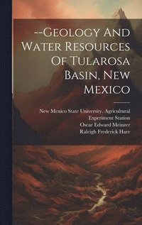 bokomslag --geology And Water Resources Of Tularosa Basin, New Mexico