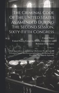 bokomslag The Criminal Code Of The United States As Amended During The Second Session, Sixty-fifth Congress
