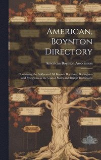 bokomslag American, Boynton Directory