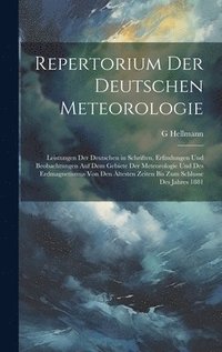 bokomslag Repertorium Der Deutschen Meteorologie