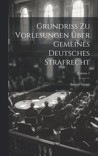 bokomslag Grundriss Zu Vorlesungen ber Gemeines Deutsches Strafrecht; Volume 1