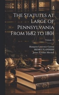 bokomslag The Statutes at Large of Pennsylvania From 1682 to 1801; Volume 12