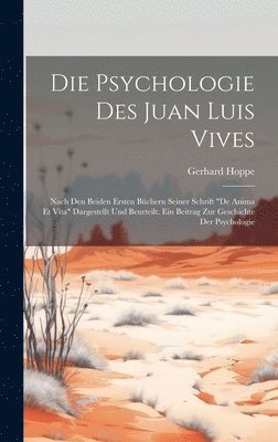 bokomslag Die Psychologie Des Juan Luis Vives