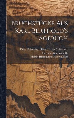 bokomslag Bruchstcke Aus Karl Berthold's Tagebuch