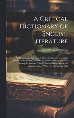 Critical Dictionary of English Literature