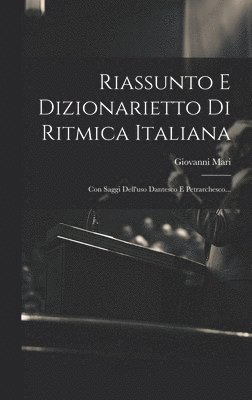 bokomslag Riassunto E Dizionarietto Di Ritmica Italiana