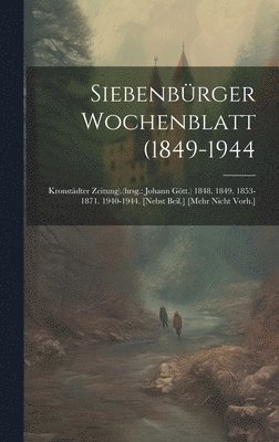 bokomslag Siebenbrger Wochenblatt (1849-1944