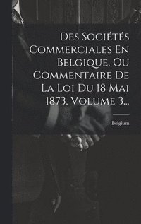 bokomslag Des Sociétés Commerciales En Belgique, Ou Commentaire De La Loi Du 18 Mai 1873, Volume 3...