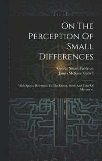 bokomslag On The Perception Of Small Differences