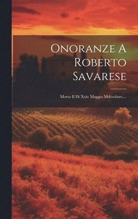 bokomslag Onoranze A Roberto Savarese