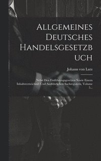bokomslag Allgemeines Deutsches Handelsgesetzbuch