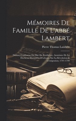 bokomslag Mémoires De Famille De L'abbé Lambert