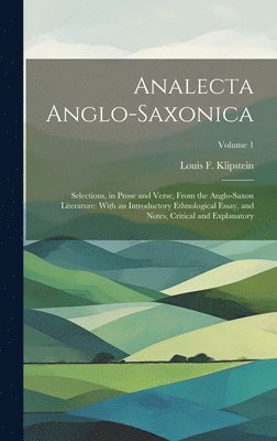 bokomslag Analecta Anglo-Saxonica