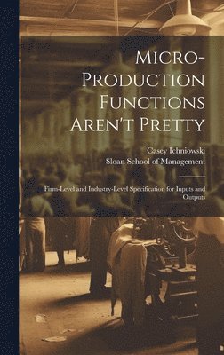 Casey Ichniowski - Micro-production Functions Aren't Pretty, Inbunden