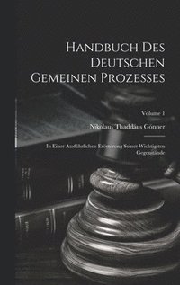 bokomslag Handbuch Des Deutschen Gemeinen Prozesses